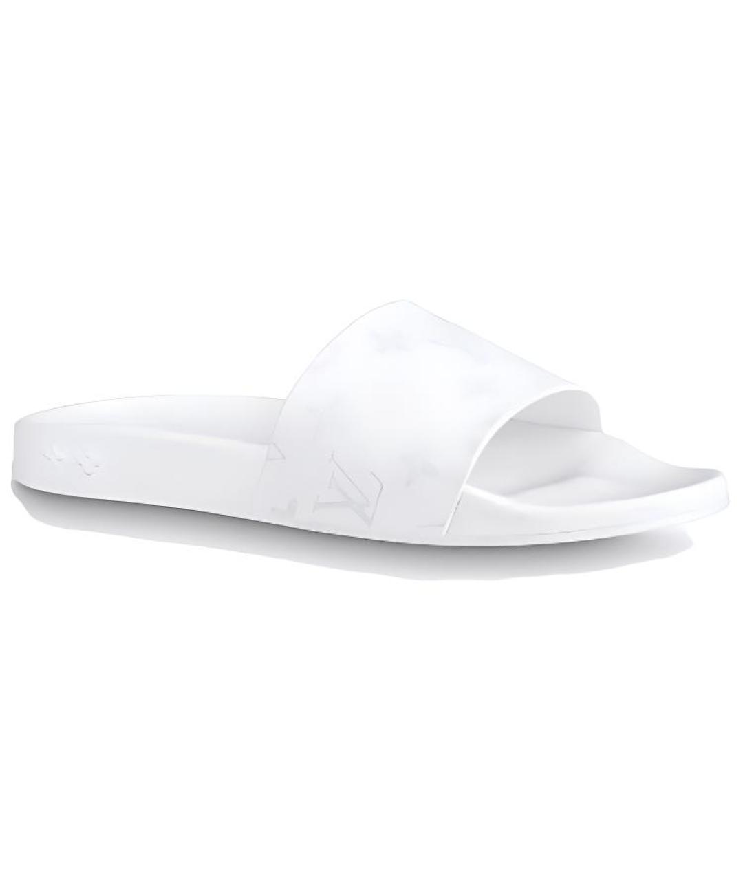 LOUIS VUITTON Белые шлепанцы, фото 1