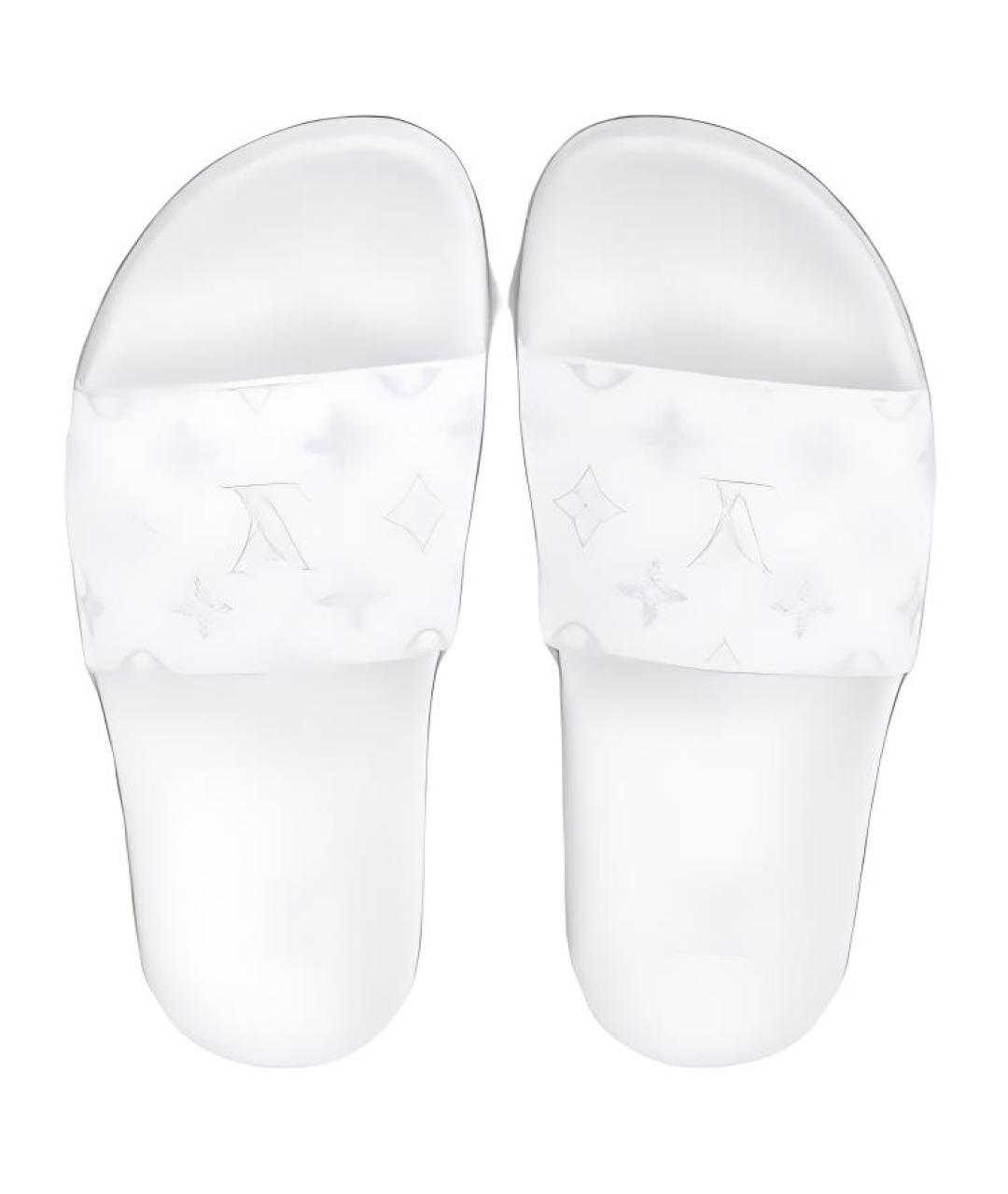 LOUIS VUITTON Белые шлепанцы, фото 4