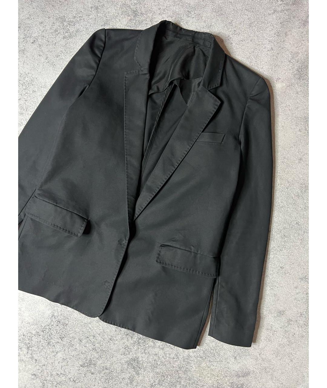 ACNE STUDIOS Черный хлопко-эластановый жакет/пиджак, фото 2