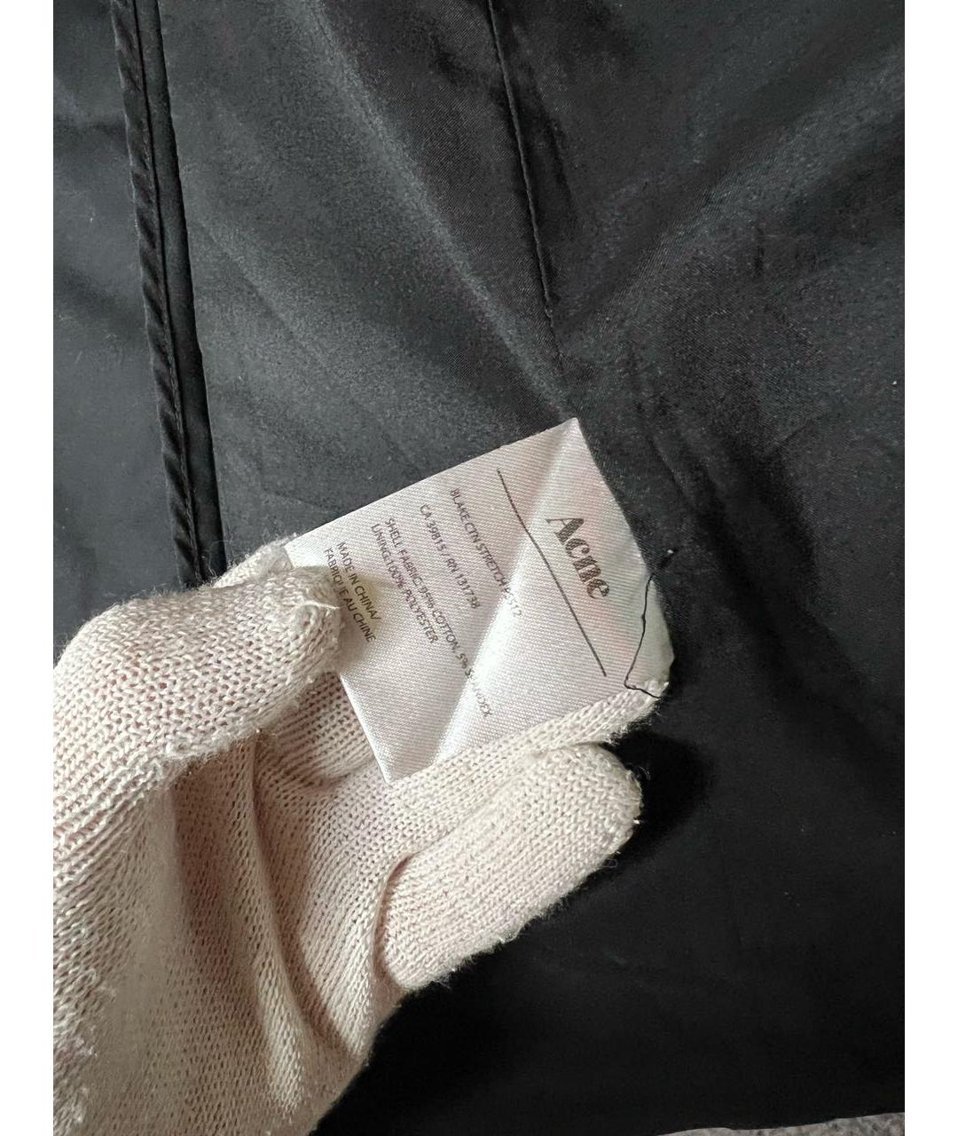 ACNE STUDIOS Черный хлопко-эластановый жакет/пиджак, фото 7