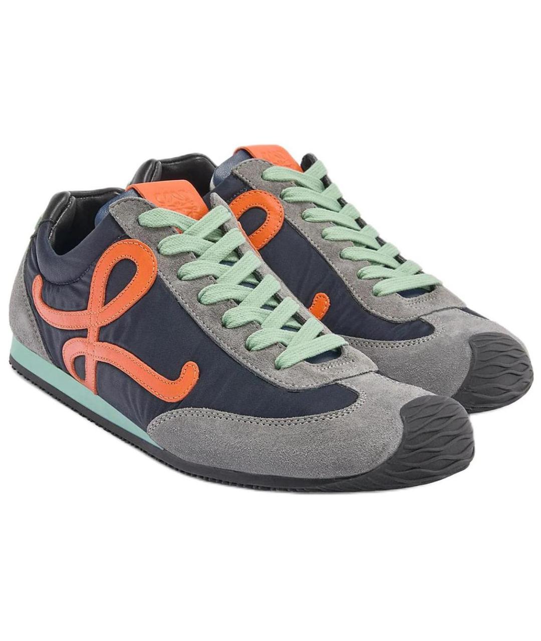 LOEWE Синие низкие кроссовки / кеды, фото 3