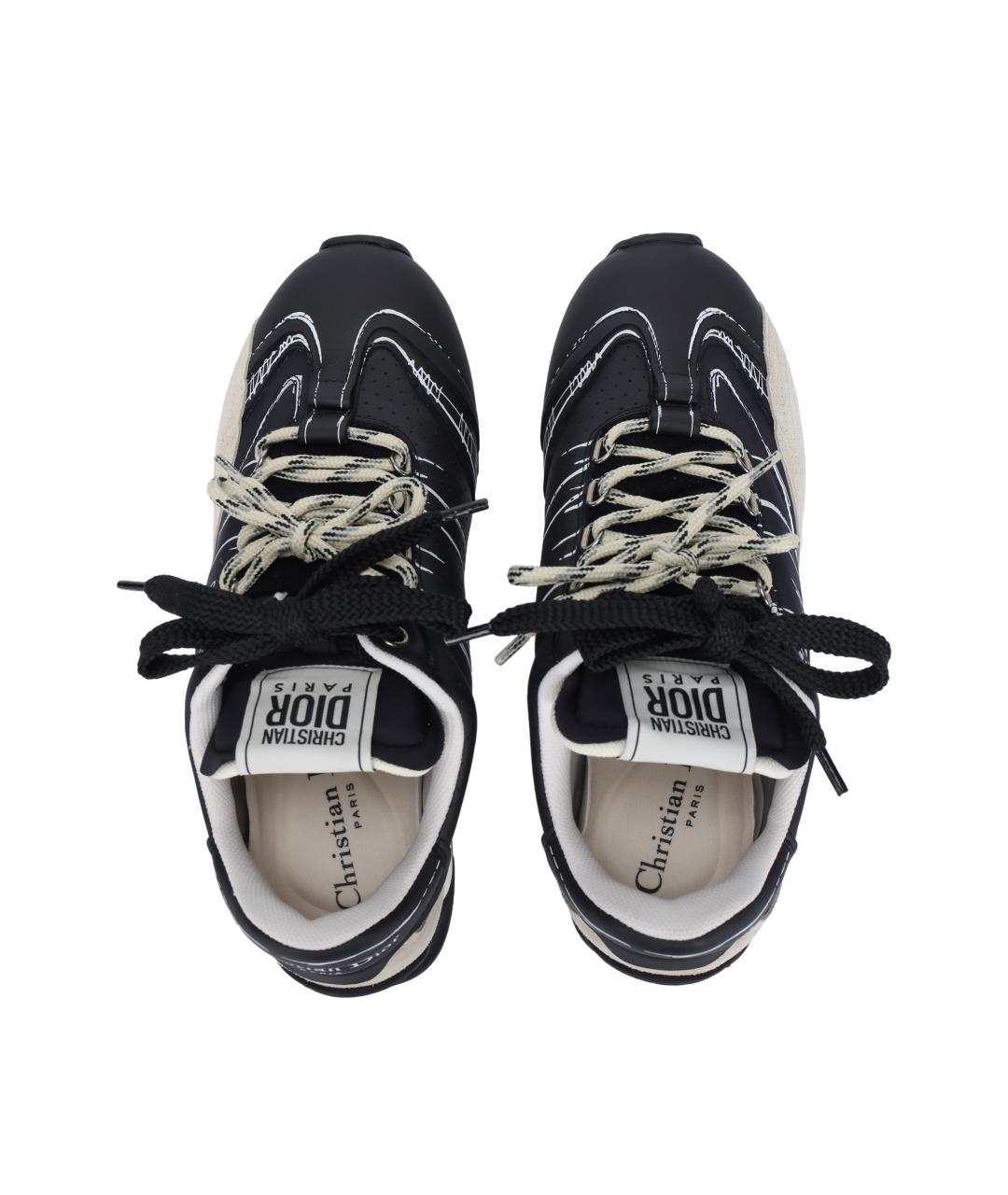 CHRISTIAN DIOR Черные кожаные кроссовки, фото 2