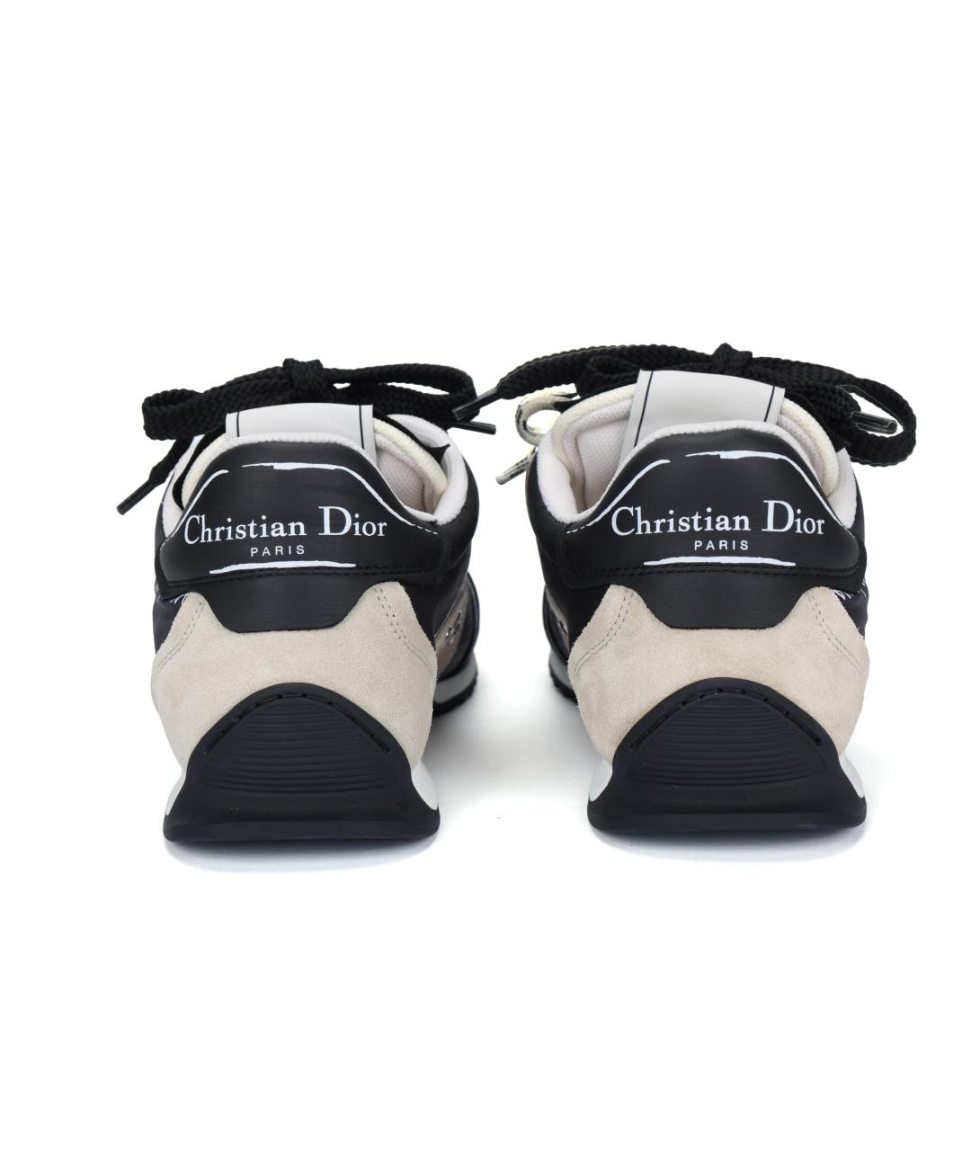 CHRISTIAN DIOR Черные кожаные кроссовки, фото 3