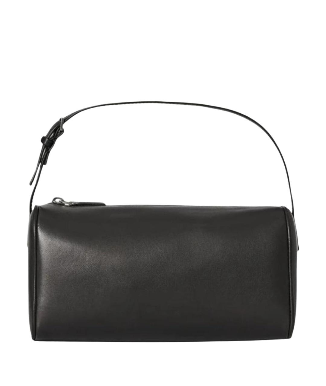 THE ROW Черная кожаная сумка с короткими ручками, фото 1