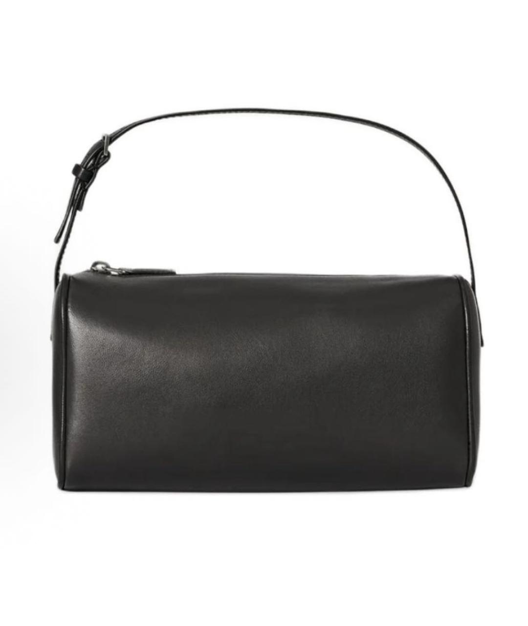 THE ROW Черная кожаная сумка с короткими ручками, фото 8