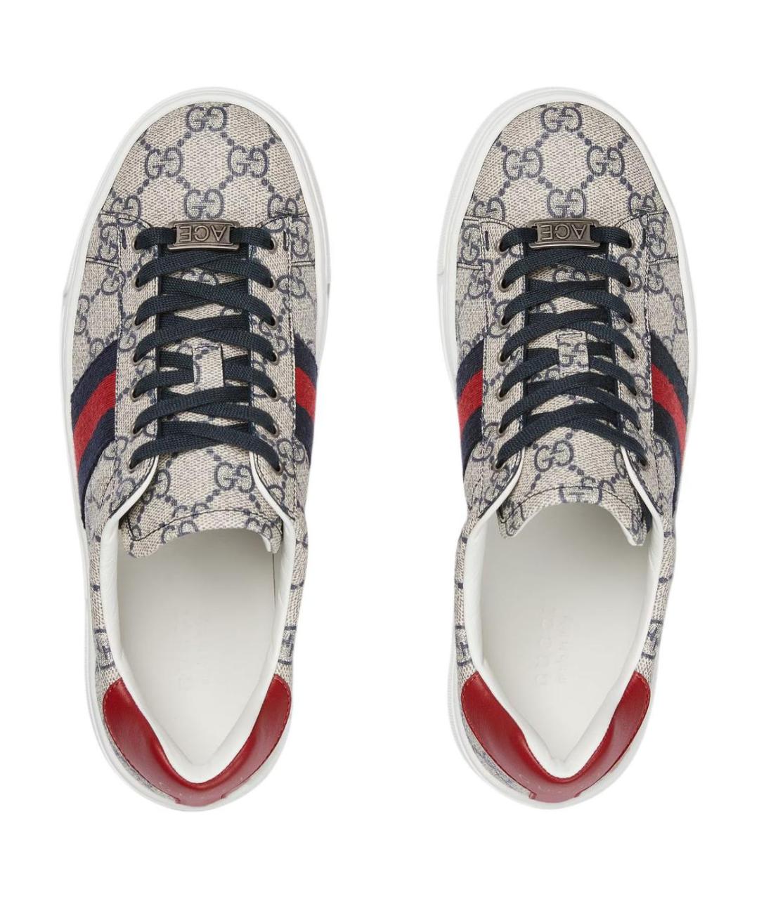 GUCCI Мульти текстильные кеды, фото 4