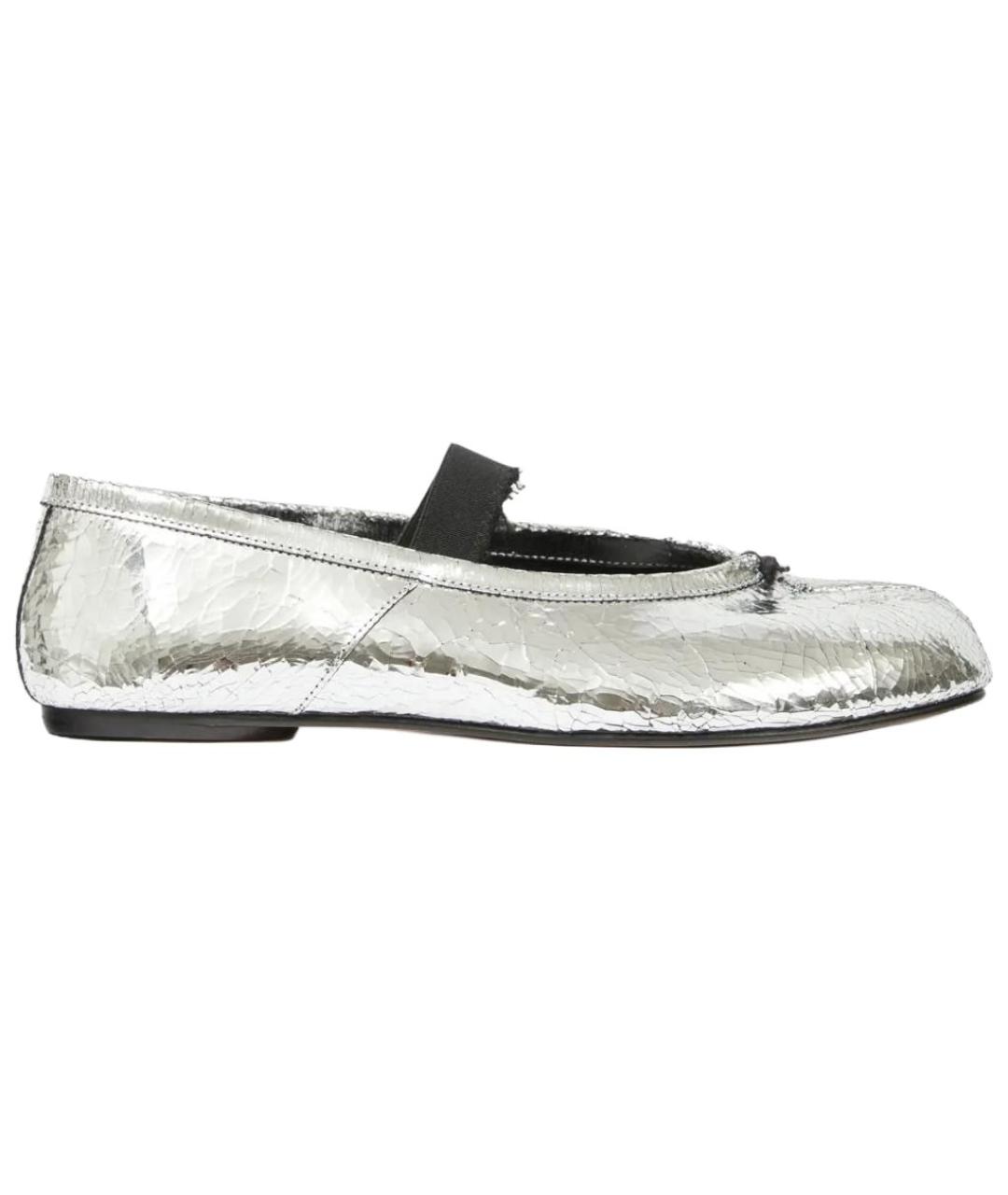MAISON MARGIELA Серебряные балетки, фото 1