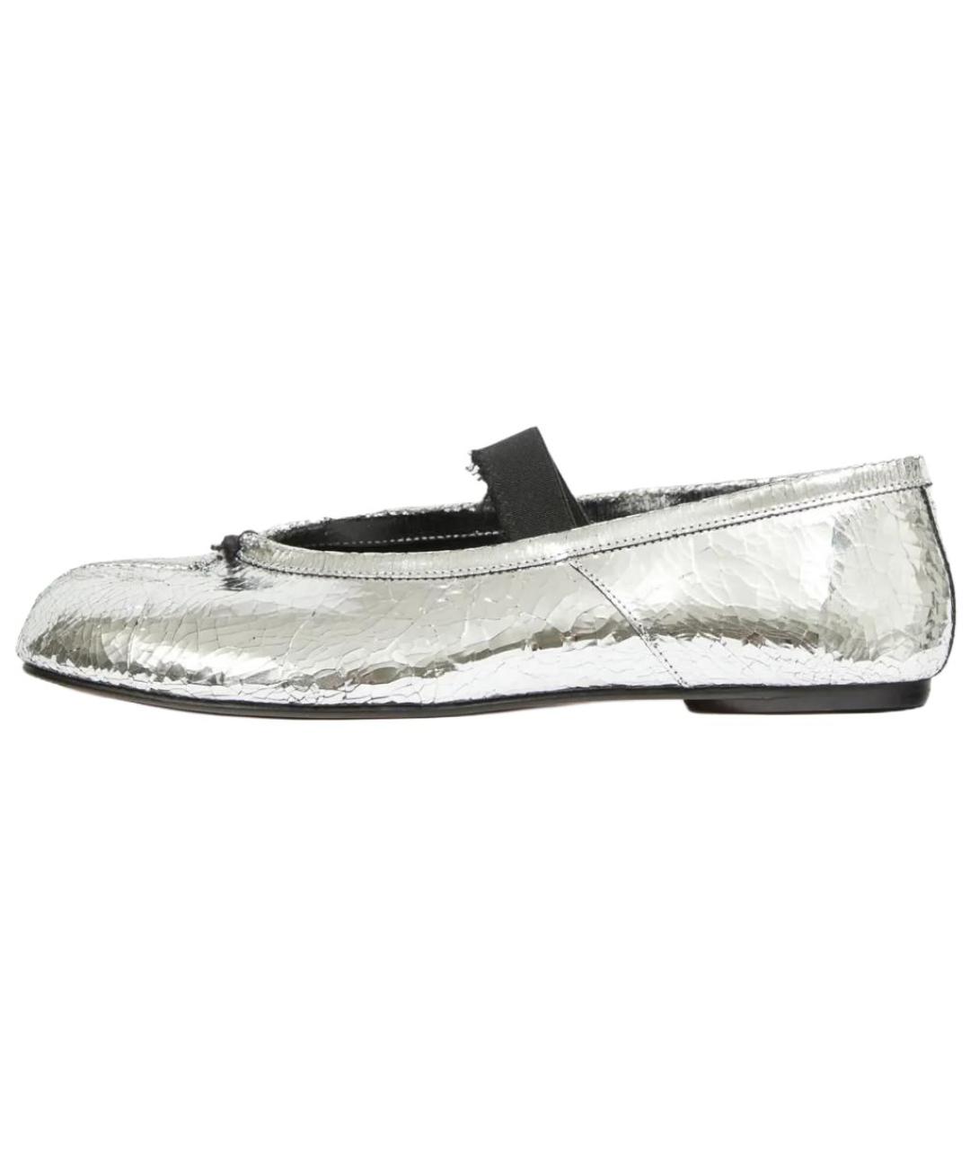 MAISON MARGIELA Серебряные балетки, фото 2