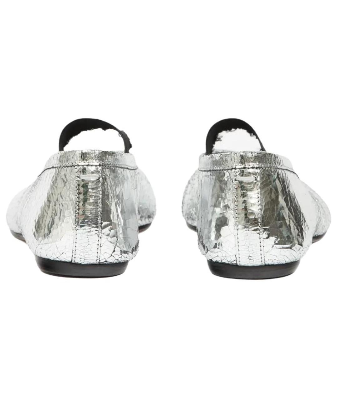 MAISON MARGIELA Серебряные балетки, фото 5