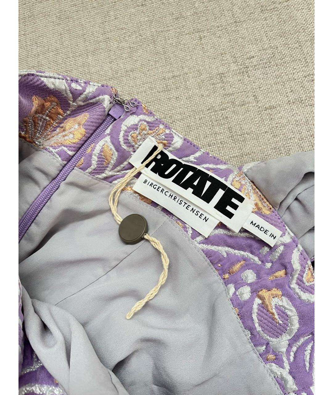 ROTATE Фиолетовое полиэстеровое повседневное платье, фото 3