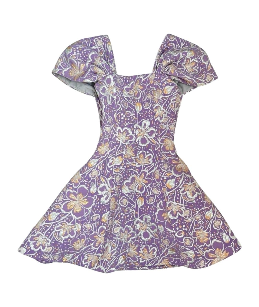 ROTATE Фиолетовое полиэстеровое повседневное платье, фото 1