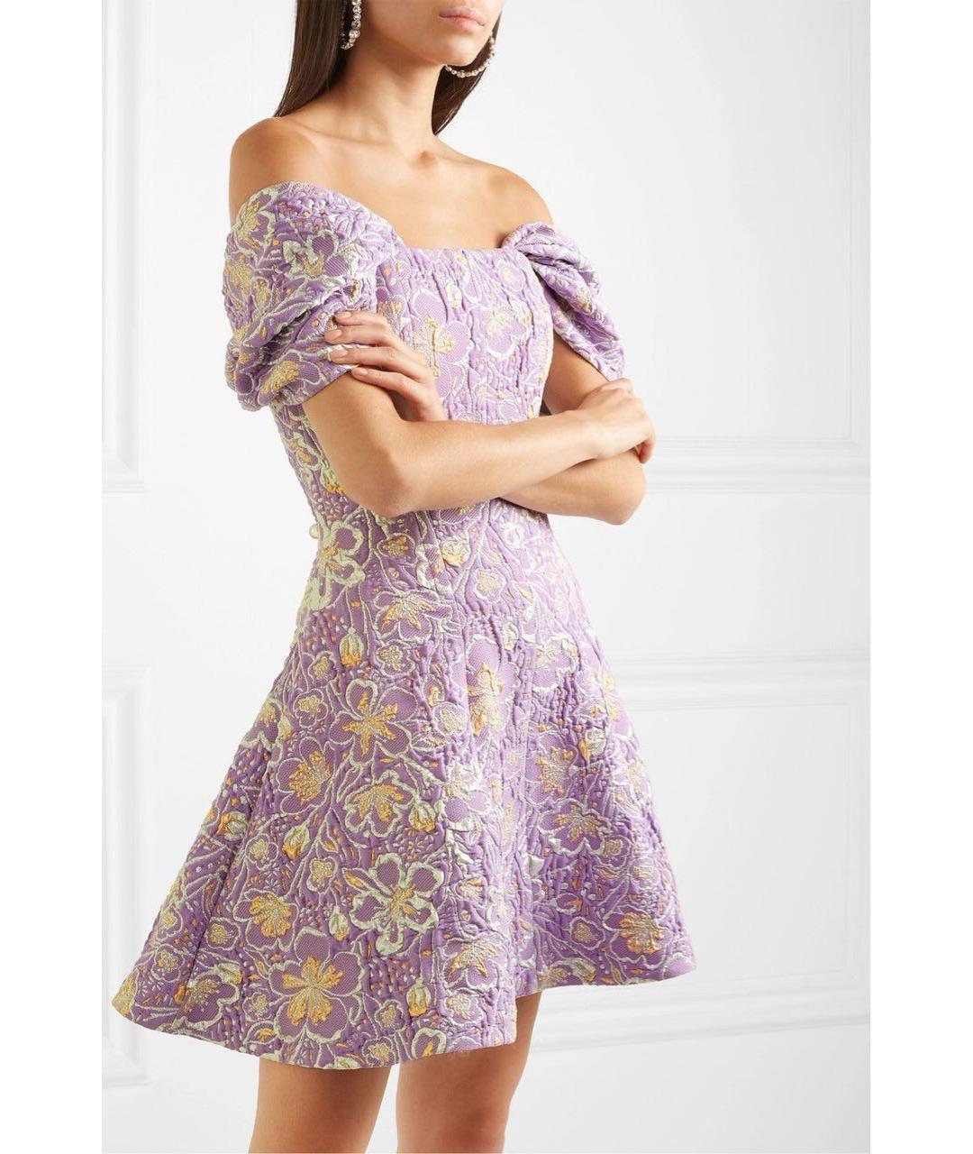 ROTATE Фиолетовое полиэстеровое повседневное платье, фото 8