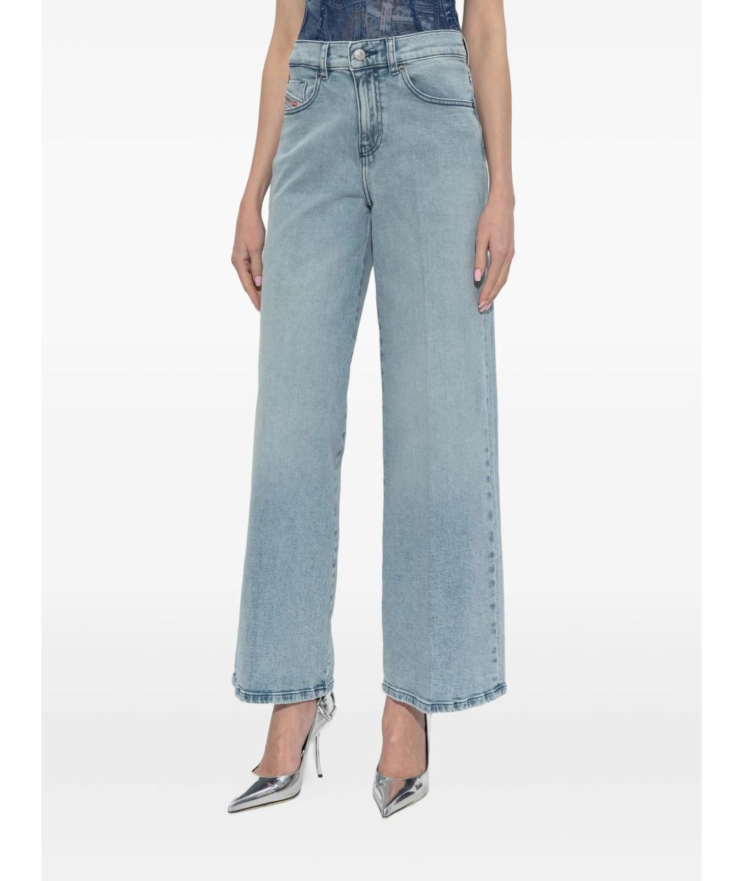 DIESEL Синие хлопковые прямые джинсы, фото 3