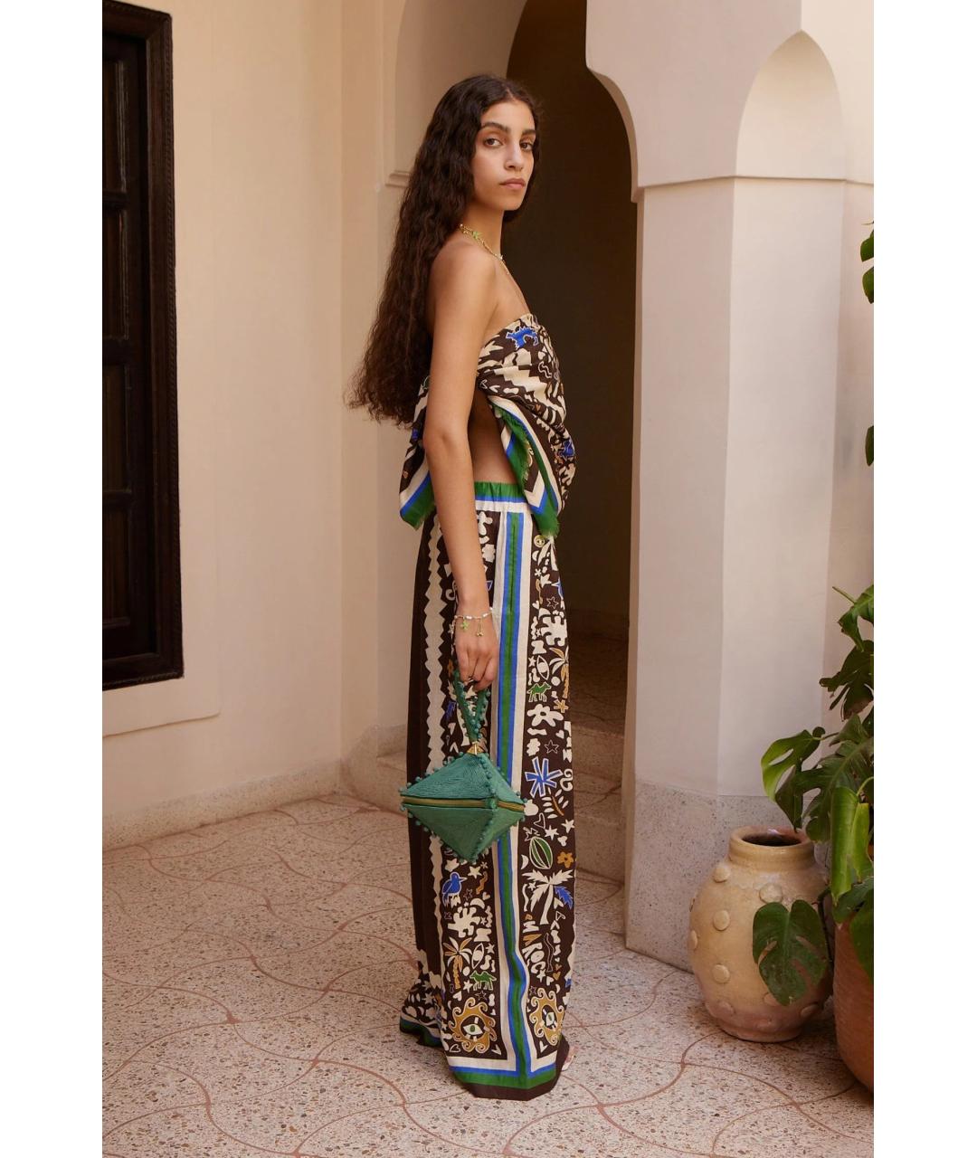 Alemais Мульти льняные прямые брюки, фото 3