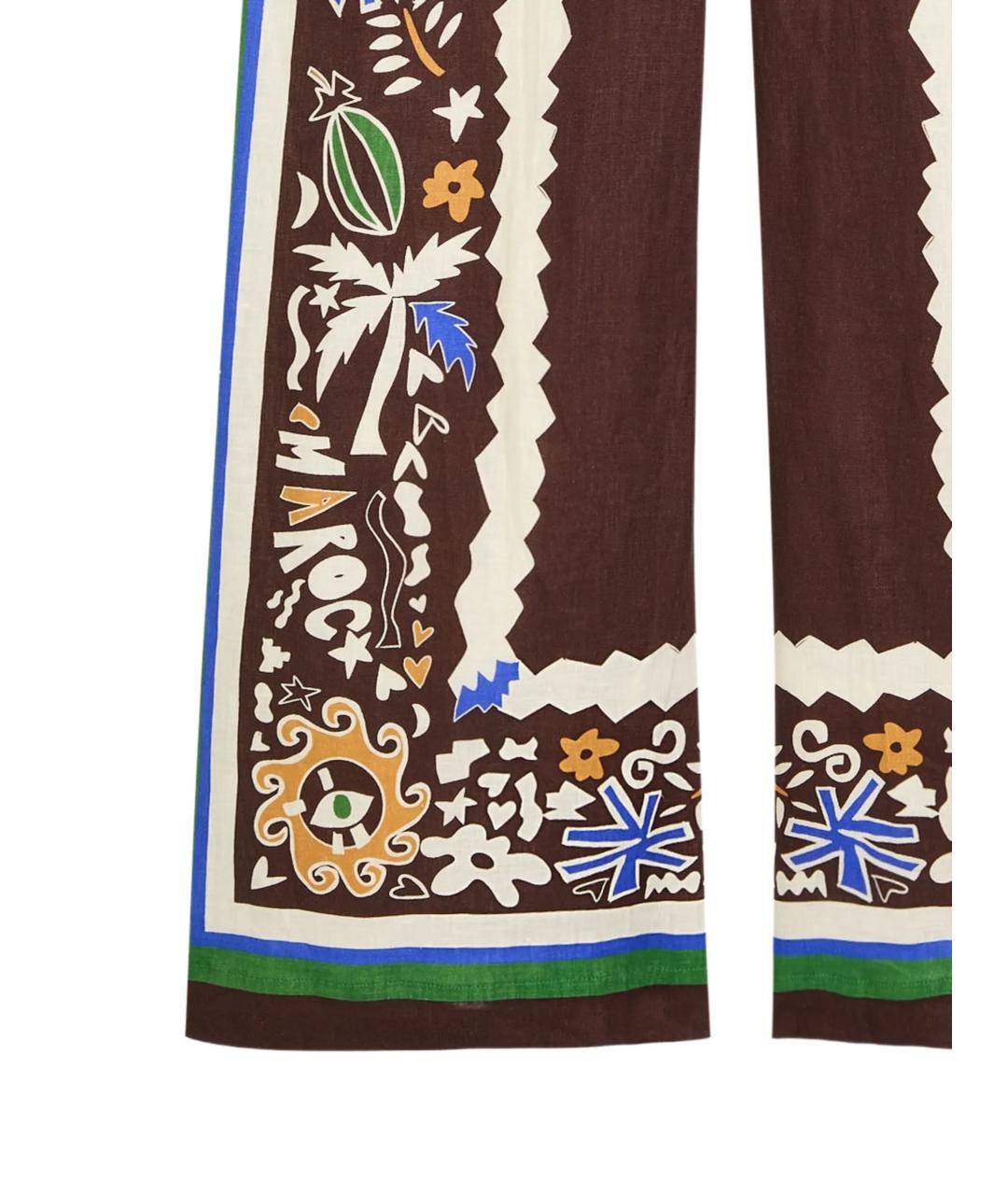 Alemais Мульти льняные прямые брюки, фото 6