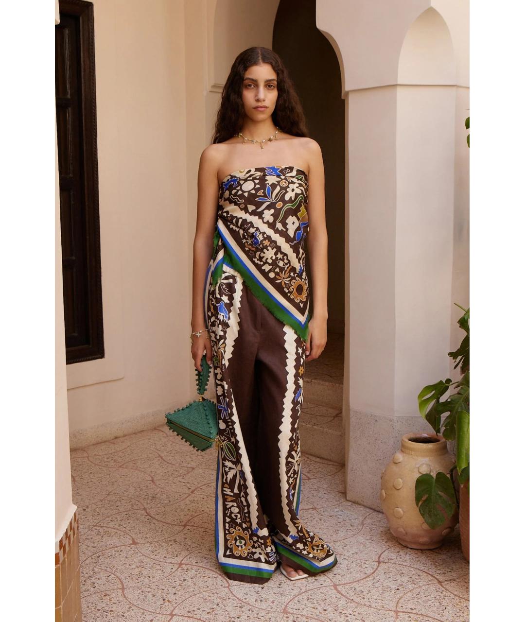 Alemais Мульти льняные прямые брюки, фото 2