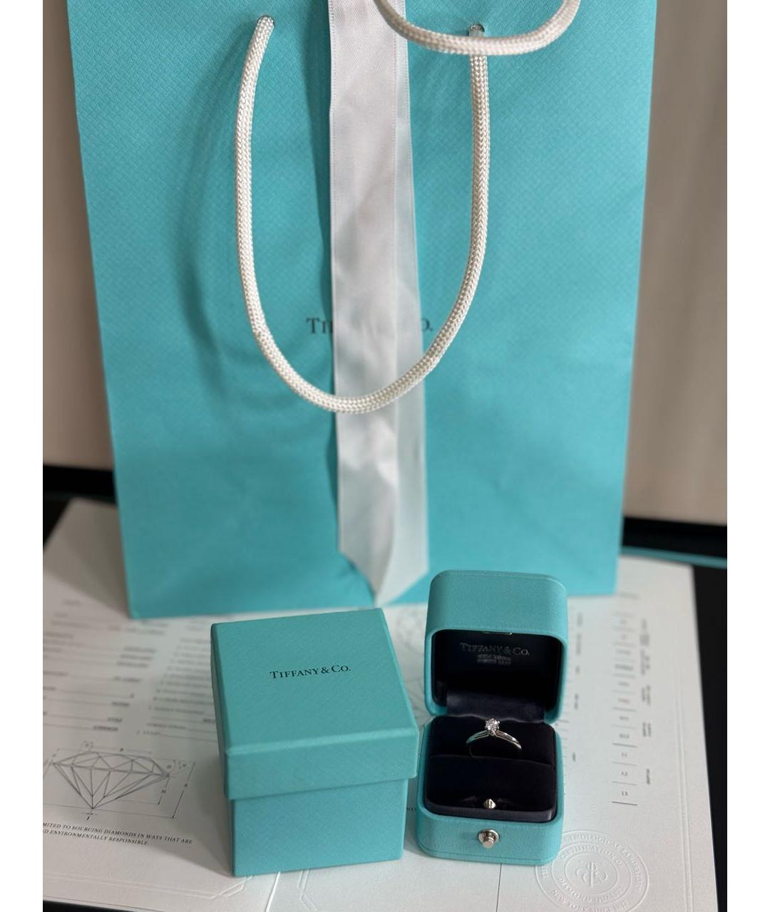 TIFFANY&CO Серебряное платиновое кольцо, фото 4