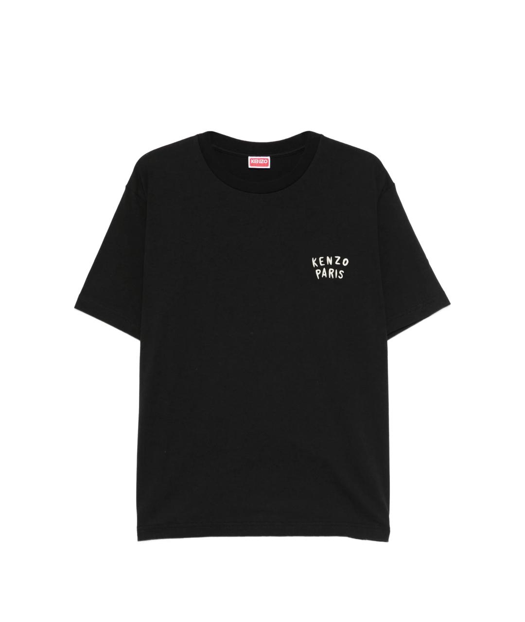 KENZO Черная хлопковая футболка, фото 1