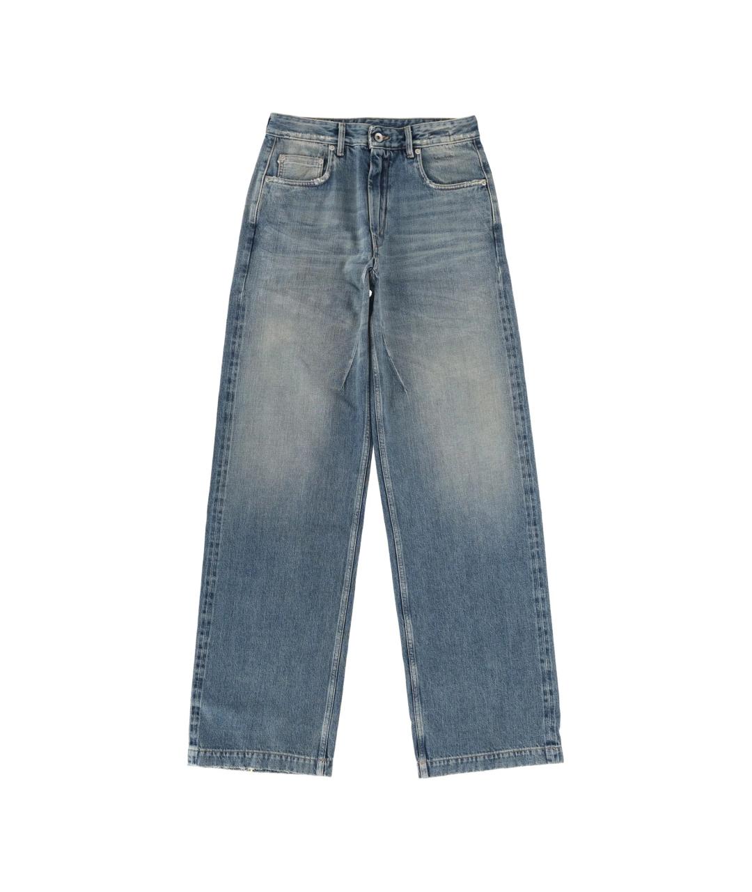 RICK OWENS DRKSHDW Синие хлопковые прямые джинсы, фото 1