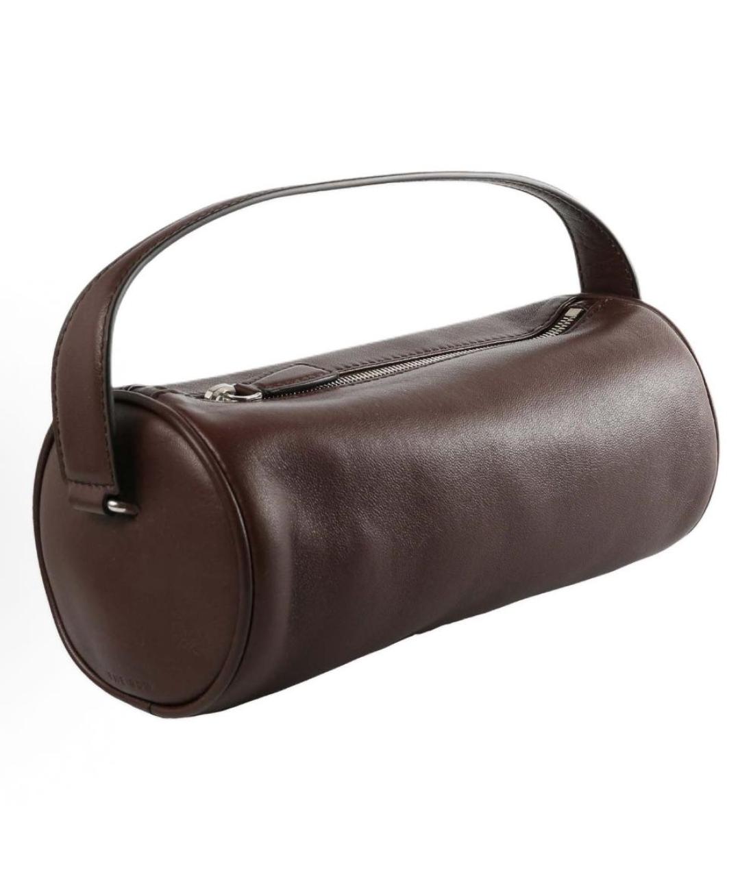 THE ROW Коричневая кожаная сумка с короткими ручками, фото 2