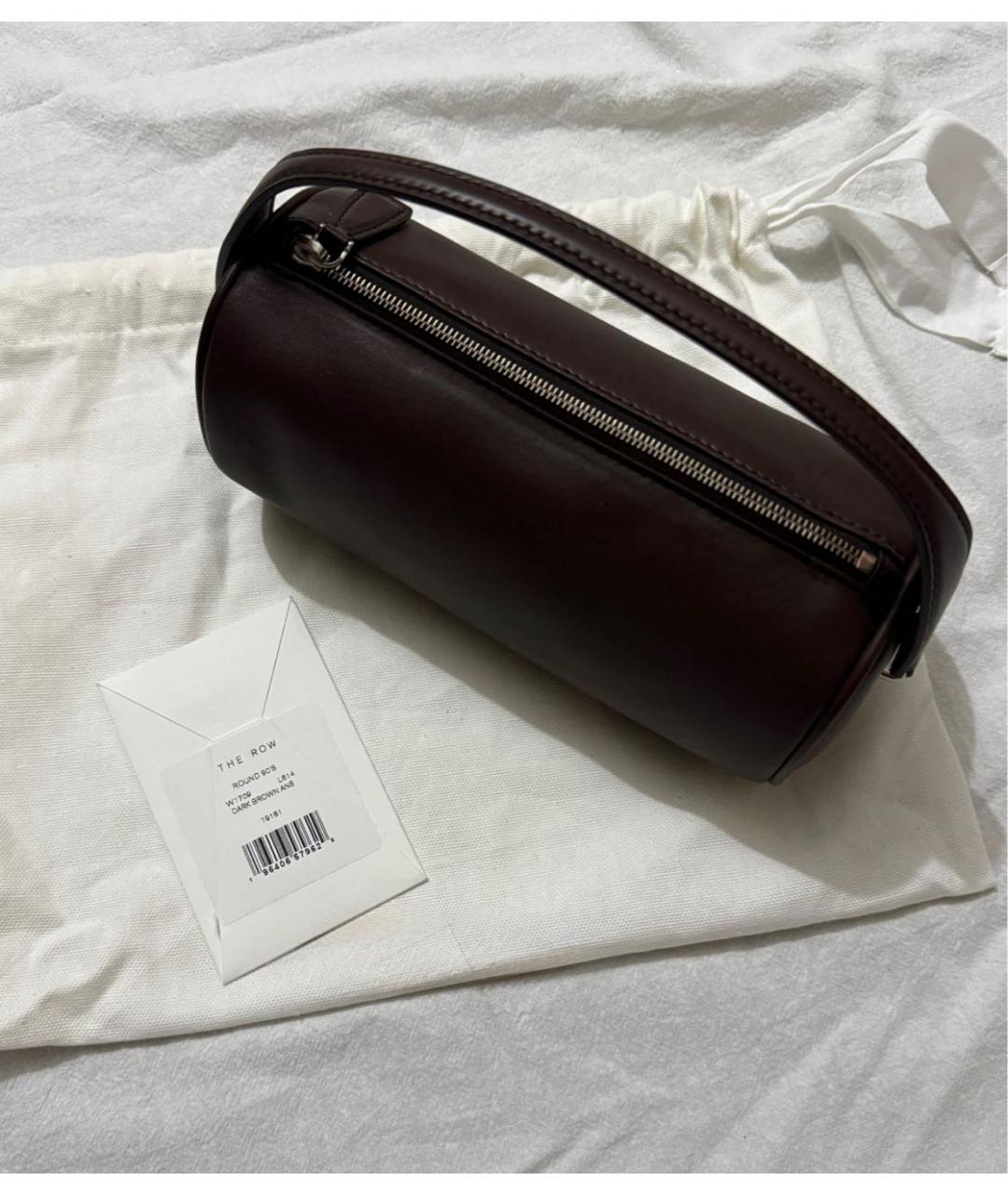 THE ROW Коричневая кожаная сумка с короткими ручками, фото 5