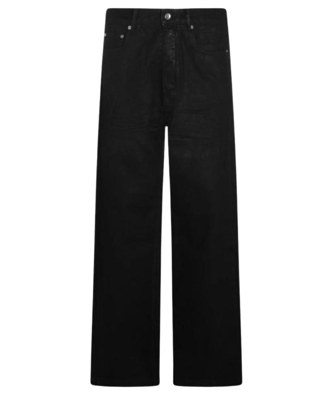 RICK OWENS DRKSHDW Черные хлопковые прямые джинсы, фото 1