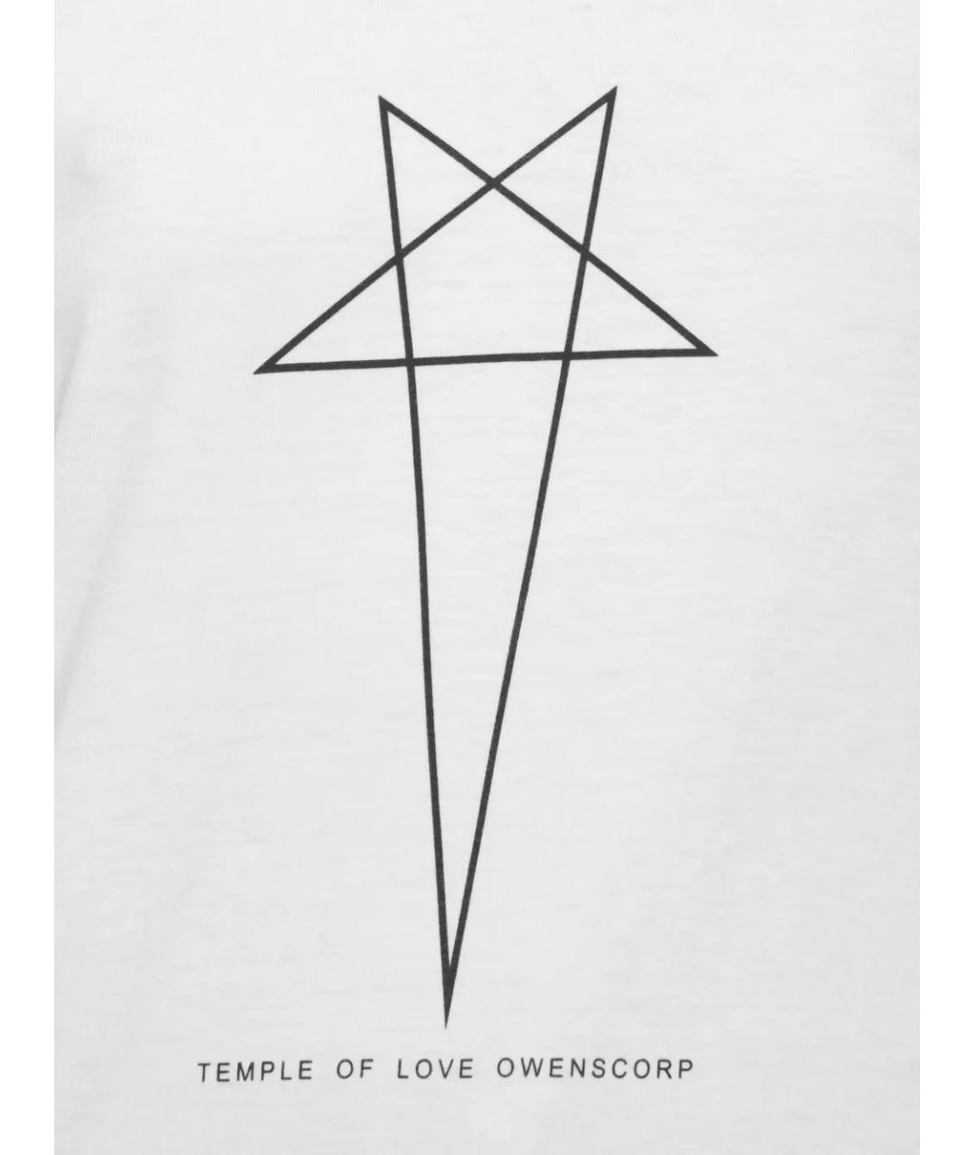 RICK OWENS DRKSHDW Белая хлопковая футболка, фото 5