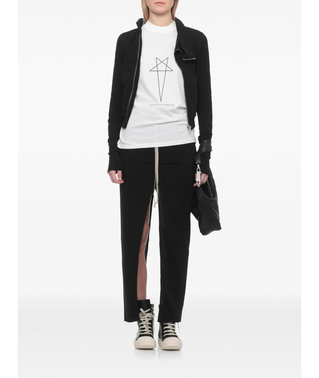 RICK OWENS DRKSHDW Белая хлопковая футболка, фото 2