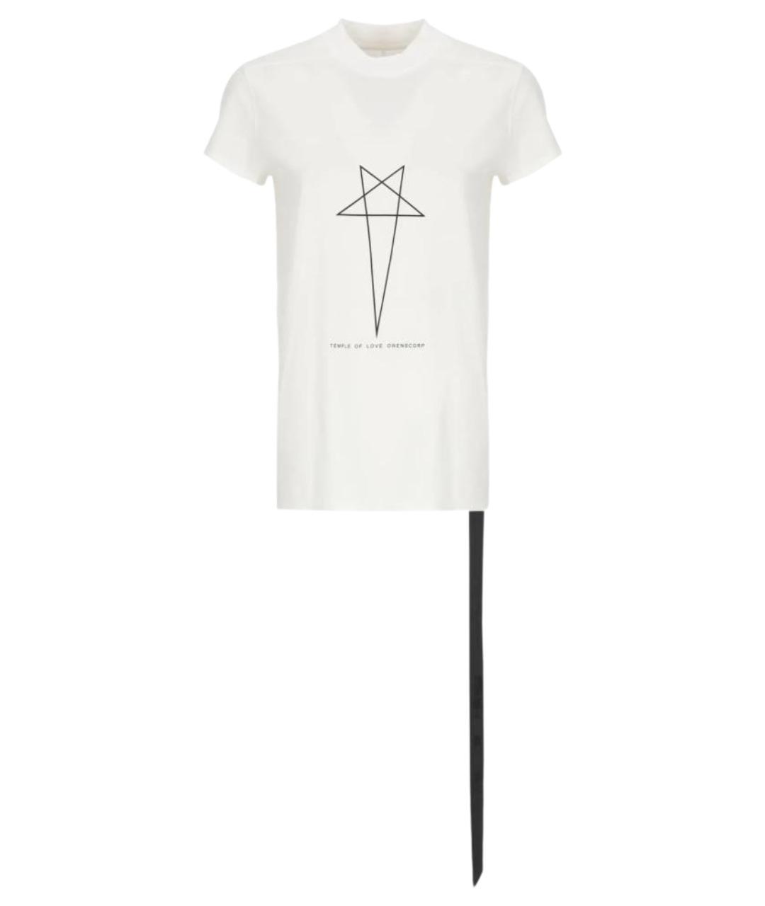 RICK OWENS DRKSHDW Белая хлопковая футболка, фото 1