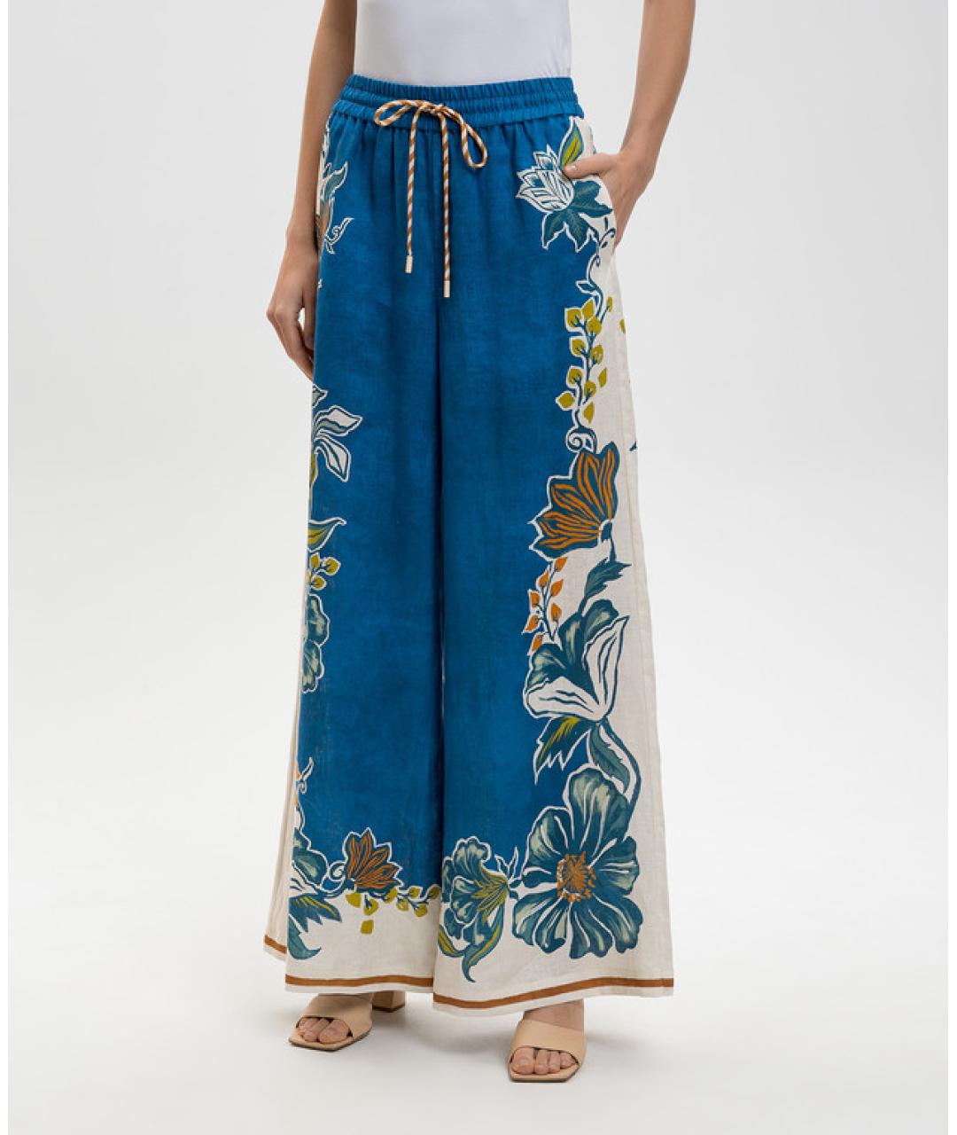 Alemais Мульти льняные прямые брюки, фото 3