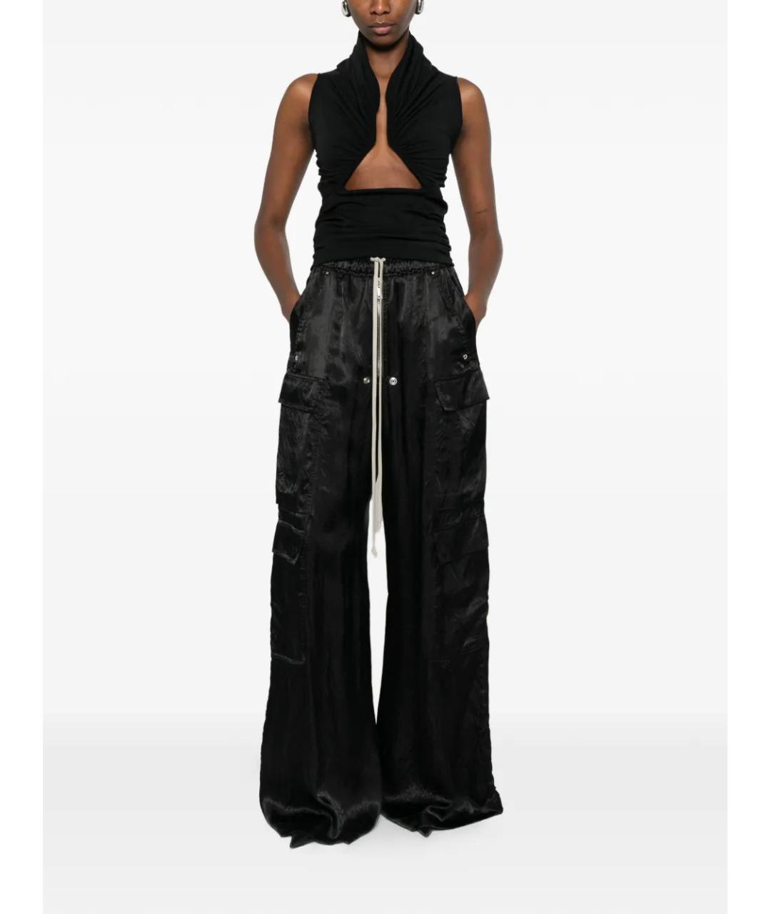 RICK OWENS Черная полиэстеровая майка, фото 2