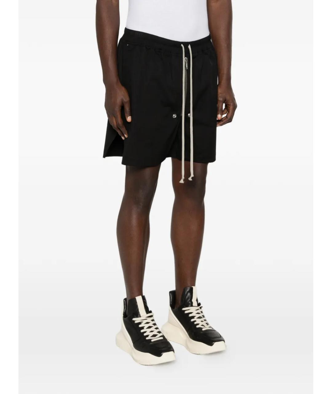 RICK OWENS Черные хлопковые шорты, фото 3