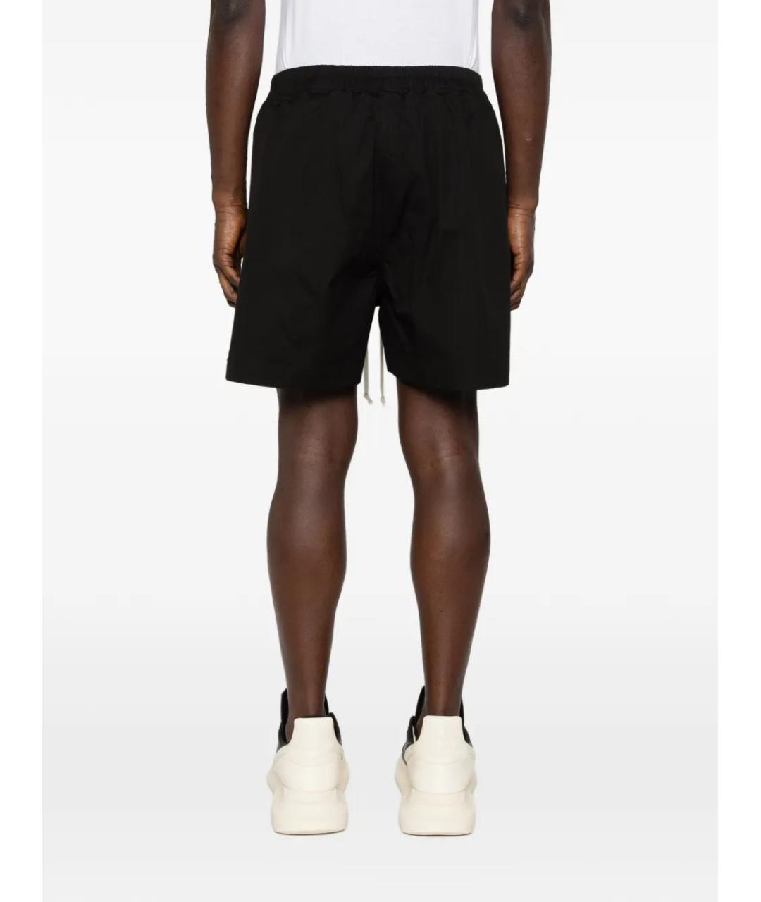 RICK OWENS Черные хлопковые шорты, фото 4
