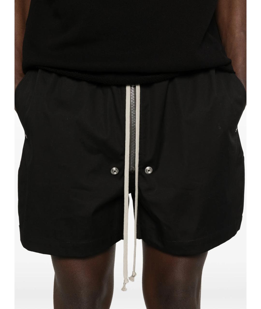 RICK OWENS Черные хлопковые шорты, фото 5