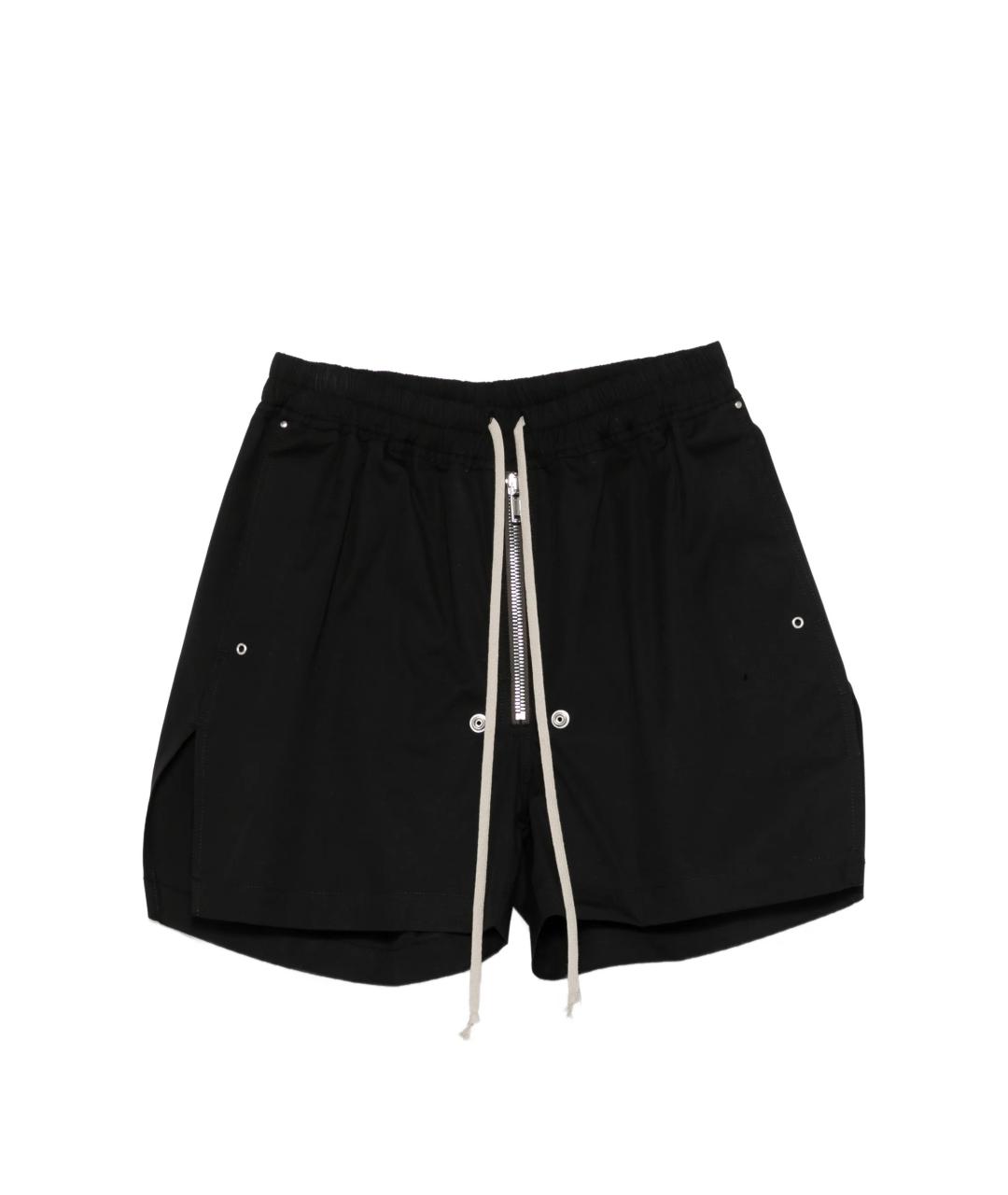 RICK OWENS Черные хлопковые шорты, фото 1