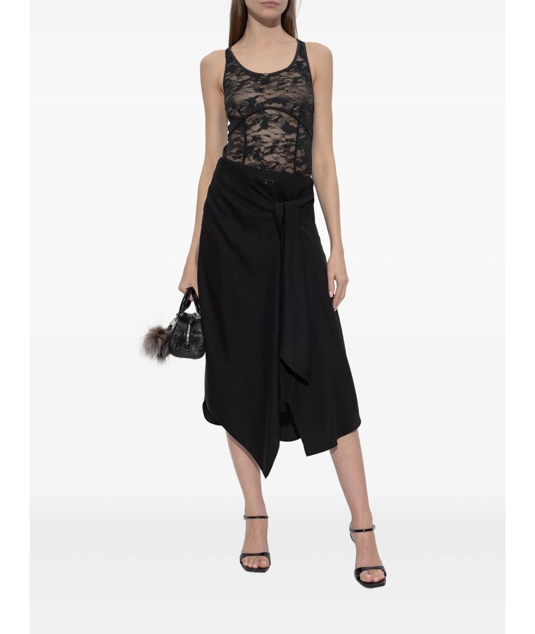 DIESEL Черное полиамидовое боди, фото 2