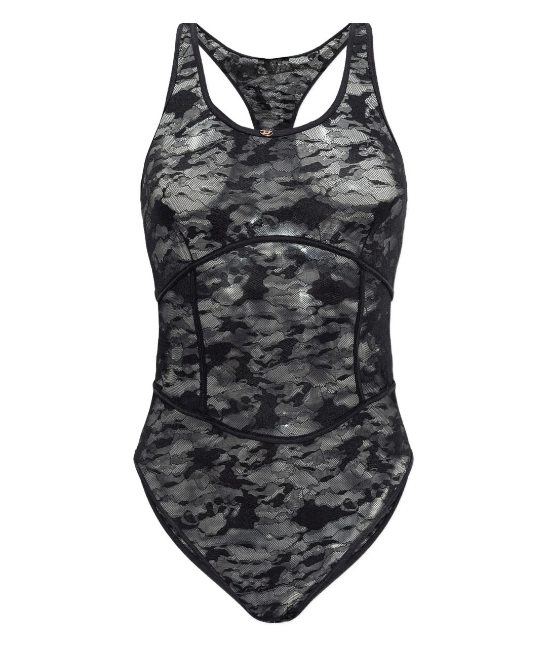 DIESEL Черное полиамидовое боди, фото 1