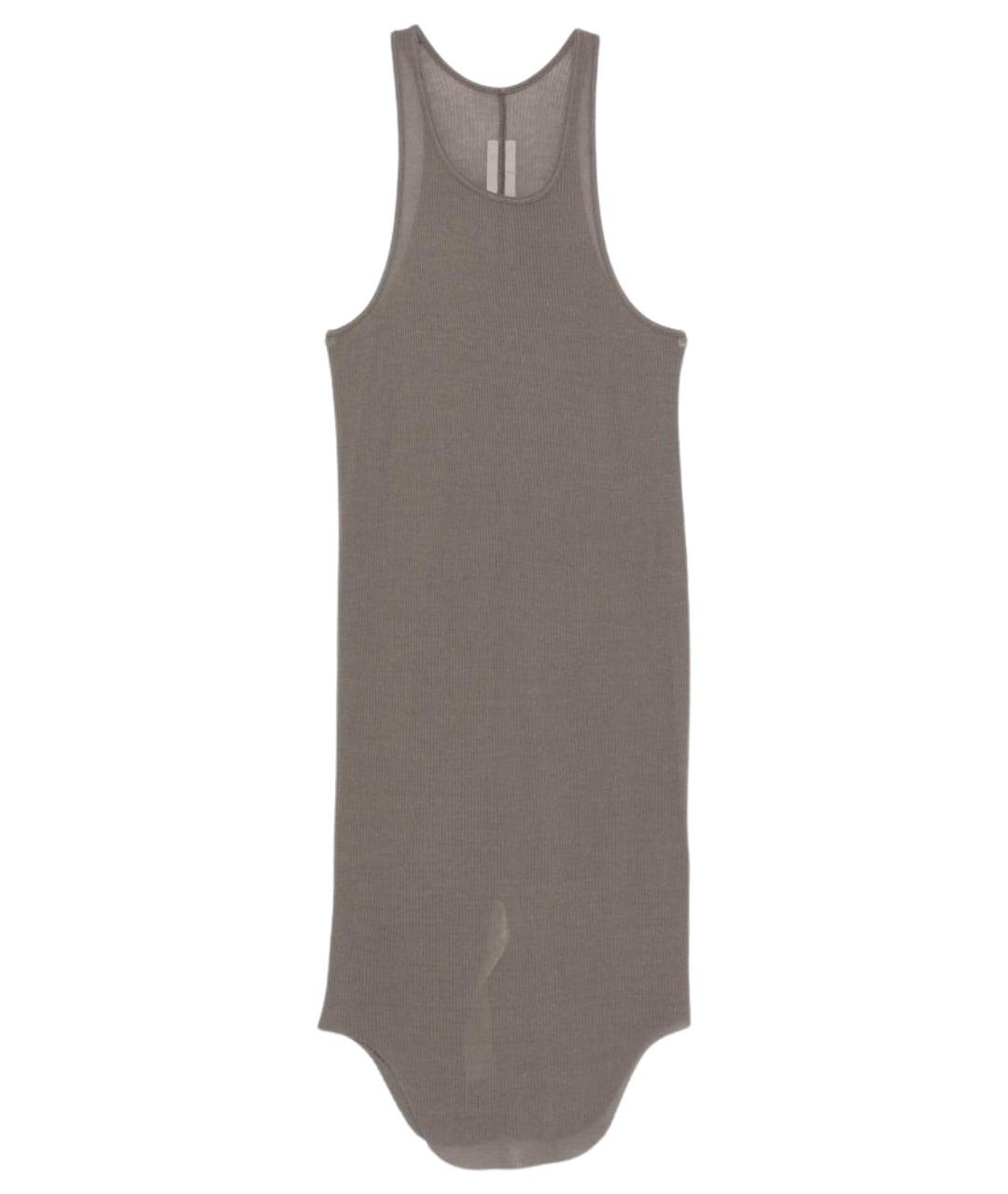 RICK OWENS Серая хлопковая майка, фото 1