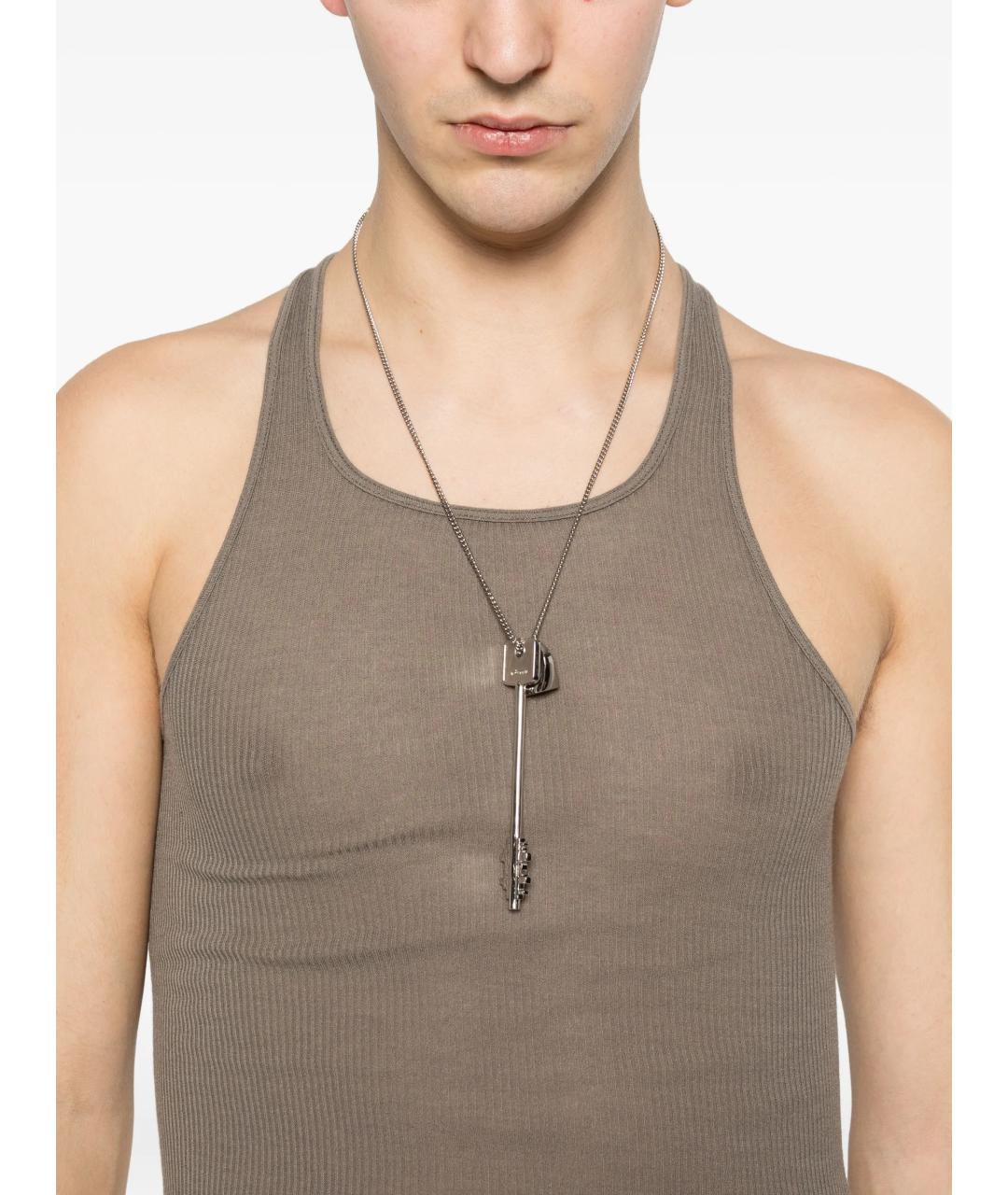 RICK OWENS Серая хлопковая майка, фото 5