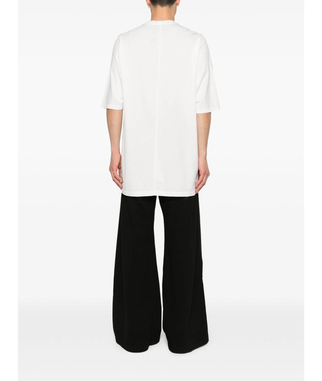 RICK OWENS Белая хлопковая футболка, фото 4