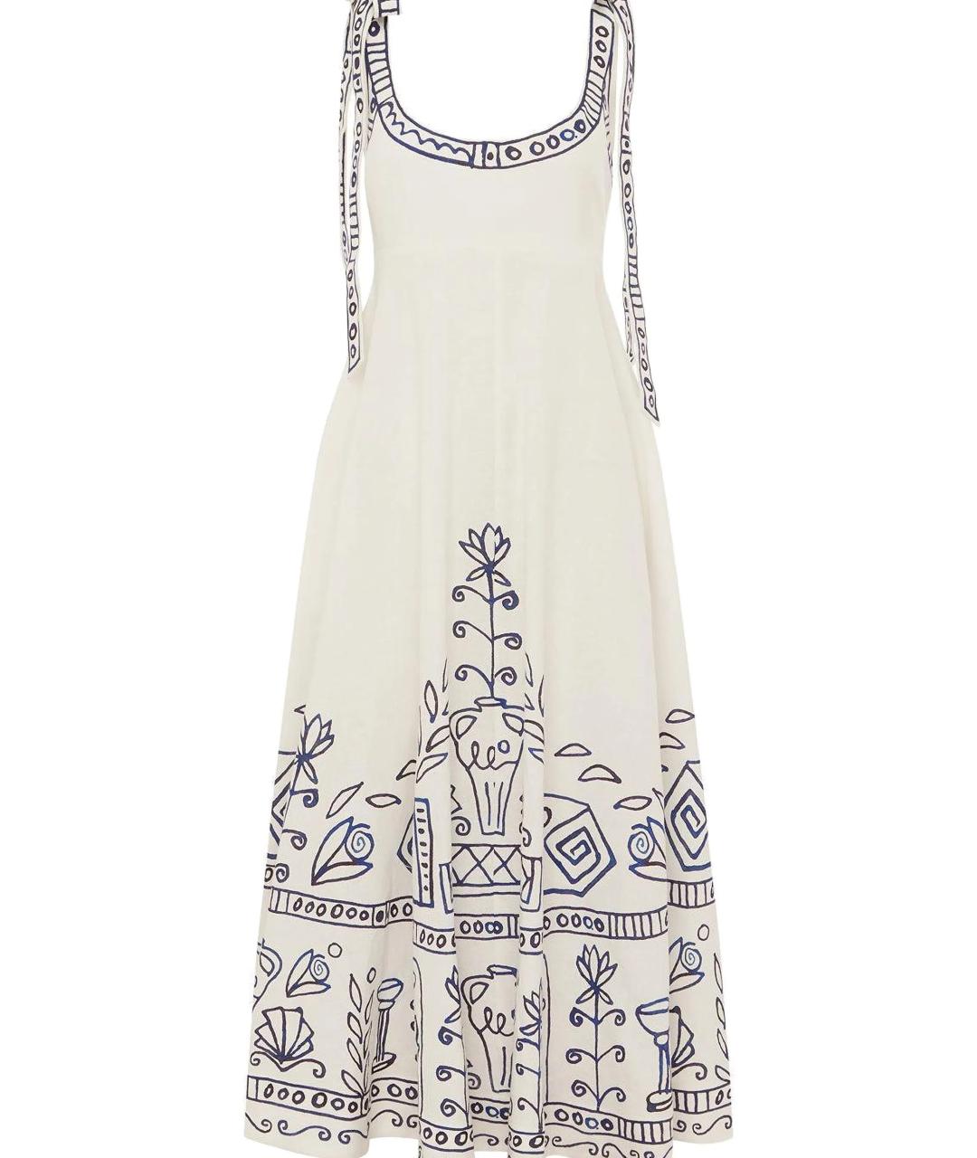 Alemais Белое льняное повседневное платье, фото 1