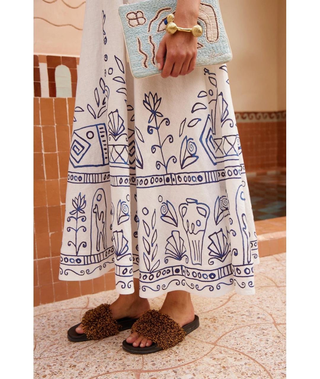 Alemais Белое льняное повседневное платье, фото 6