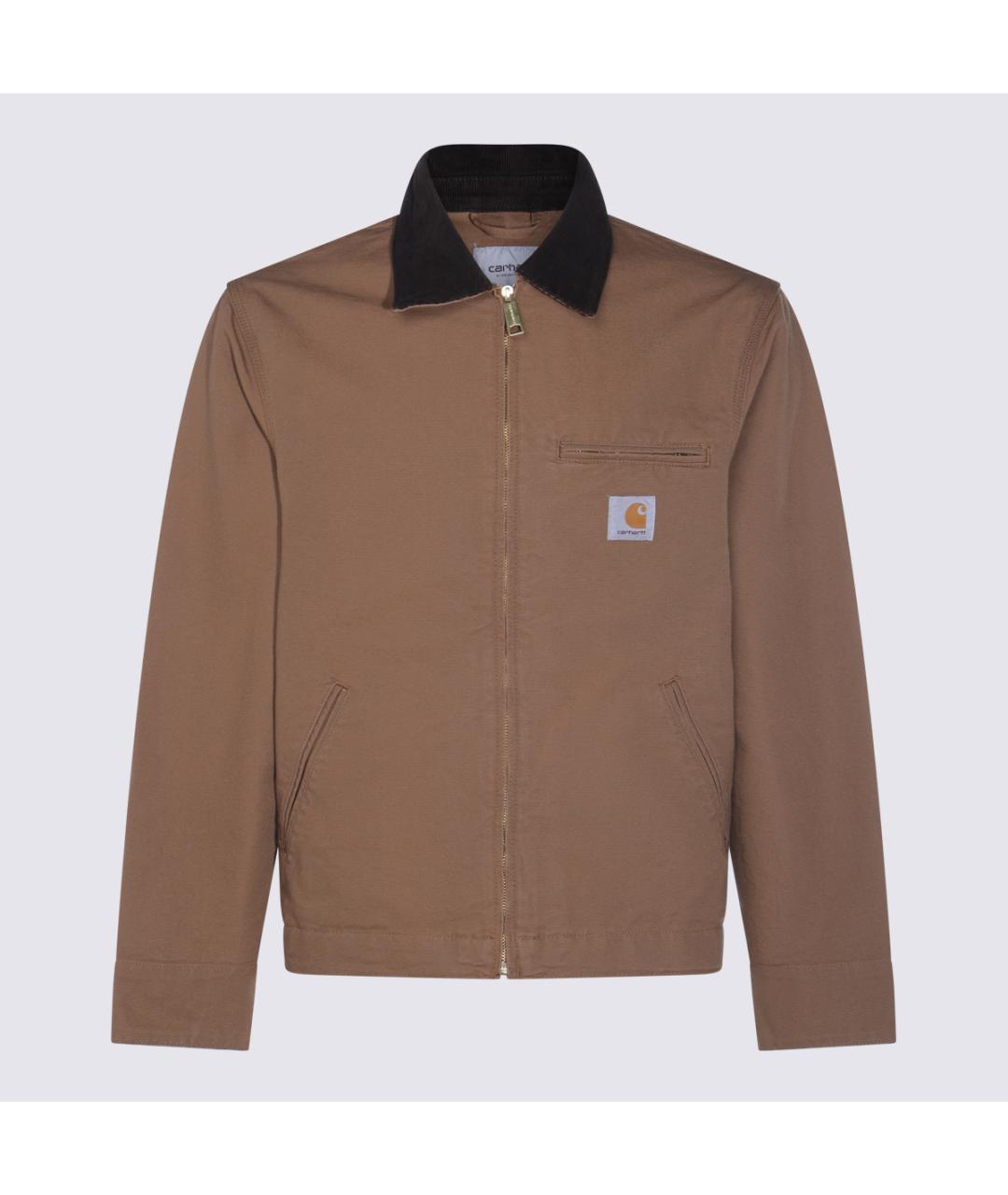 CARHARTT WIP Коричневая хлопковая куртка, фото 5