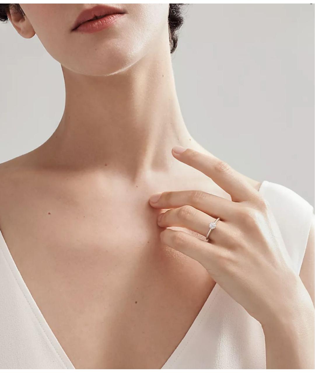 TIFFANY&CO Серебряное платиновое кольцо, фото 4