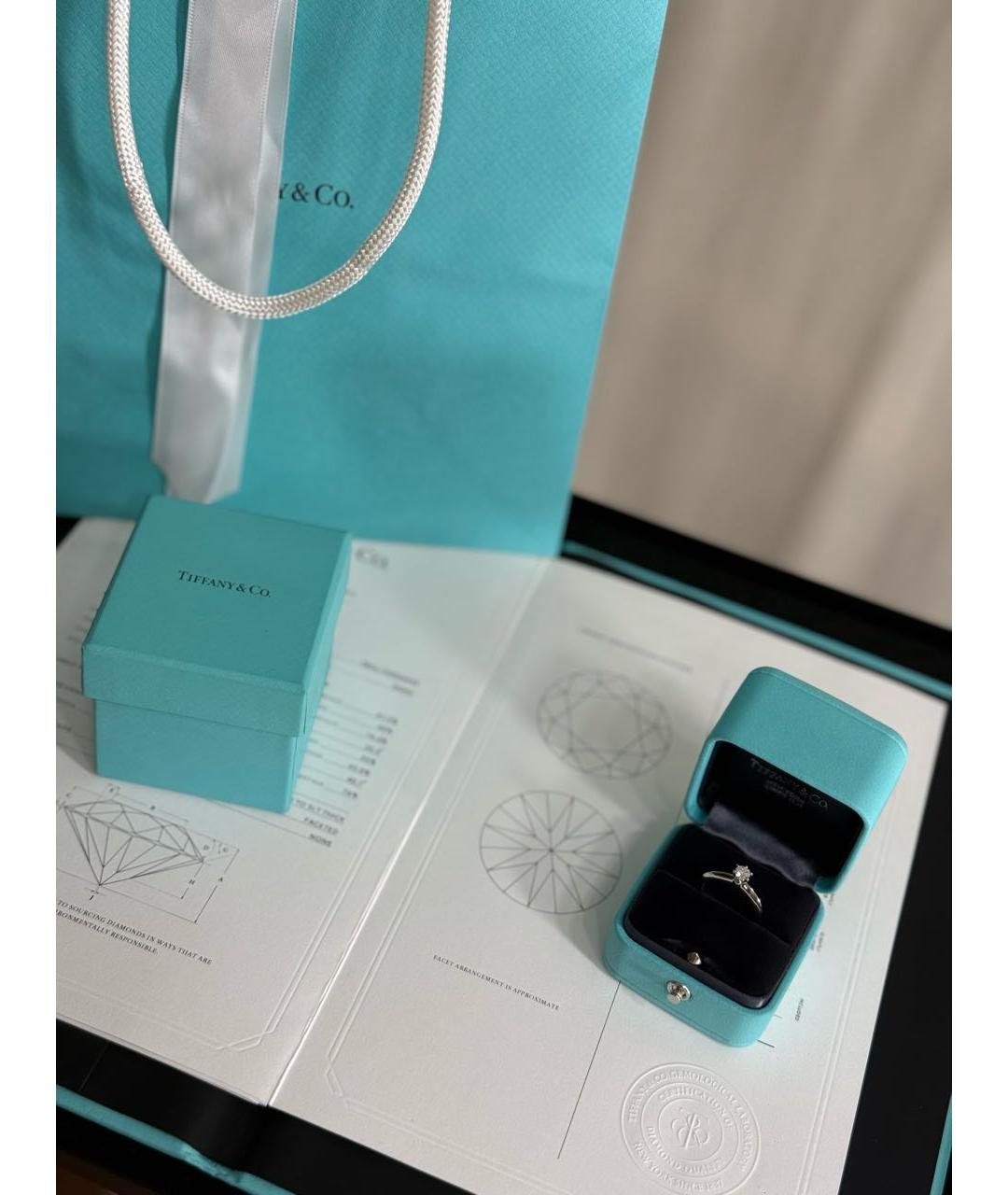 TIFFANY&CO Серебряное платиновое кольцо, фото 3