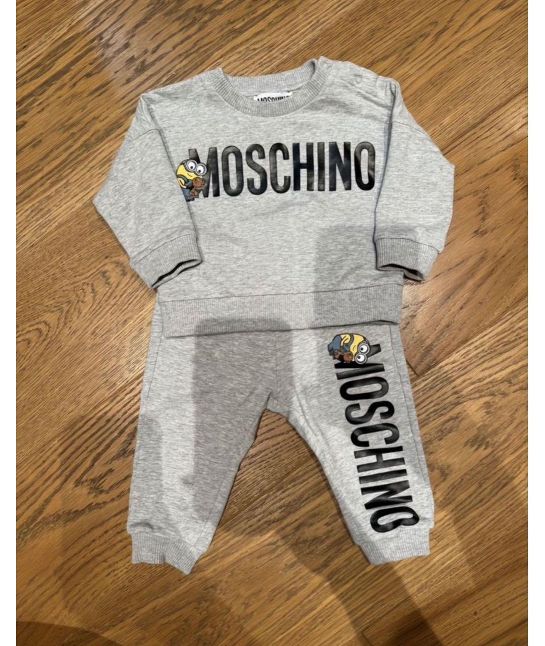 MOSCHINO Серый хлопковый комплект, фото 4