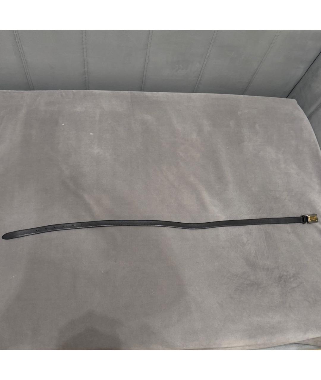 DOLCE&GABBANA Черный кожаный ремень, фото 4