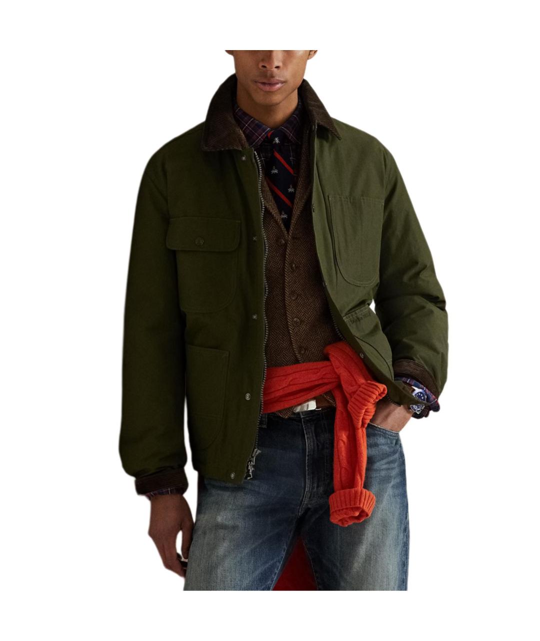 POLO RALPH LAUREN Хаки хлопковая куртка, фото 3