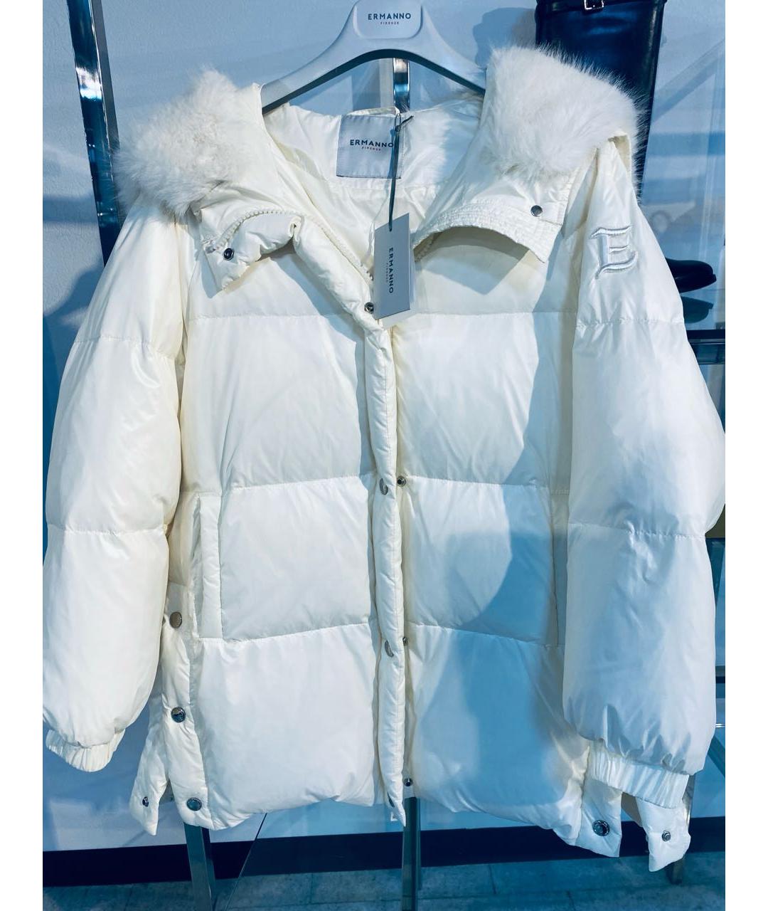 ERMANNO FIRENZE Белая вискозная куртка, фото 5