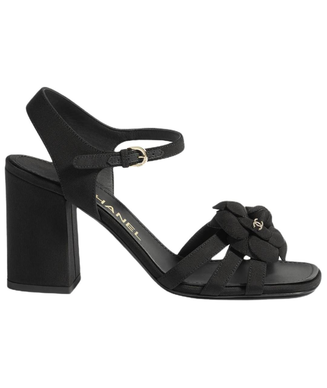 CHANEL Черные босоножки, фото 1